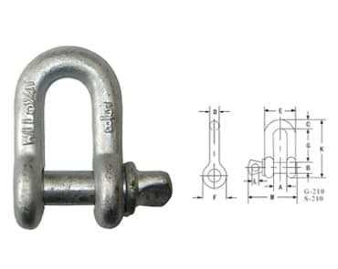 G210 US SCREW PIN CHAIN SHACKLE