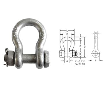 G2130 US BOLT TYPE ANCHOR SHACKLE