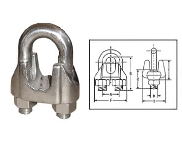 U.S. Type Galv Malleable Wire Rope Clips