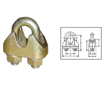 Din1142 Galv Malleable Wire Rope Clips