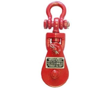 H419 light type champion snatch block with shackle
