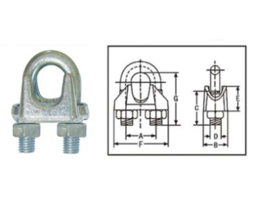 Galv Malleable Wire Rope Clips TypeA